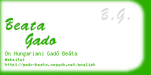 beata gado business card