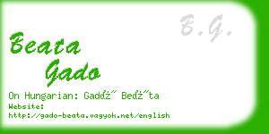 beata gado business card